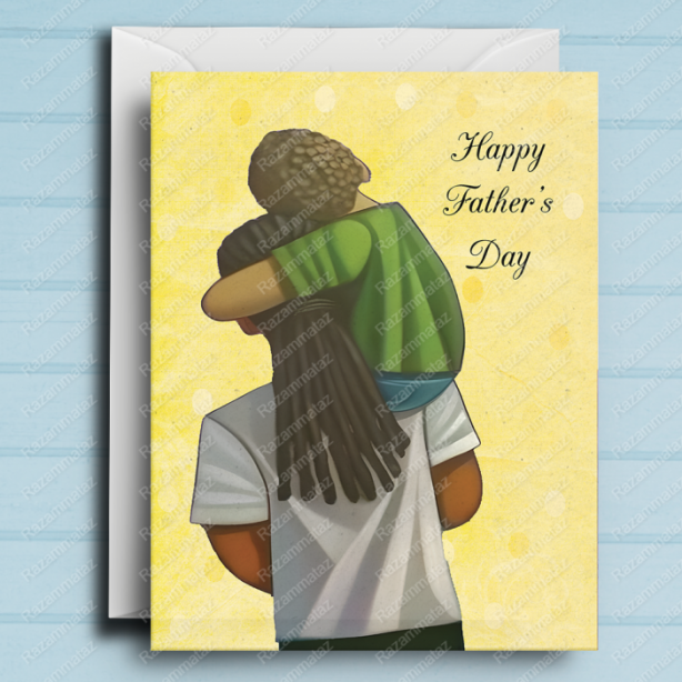 Black Father's Day Card M